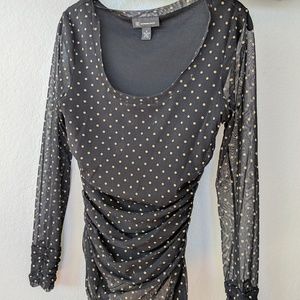 Polka dot Dress up top with Transparent Slerve